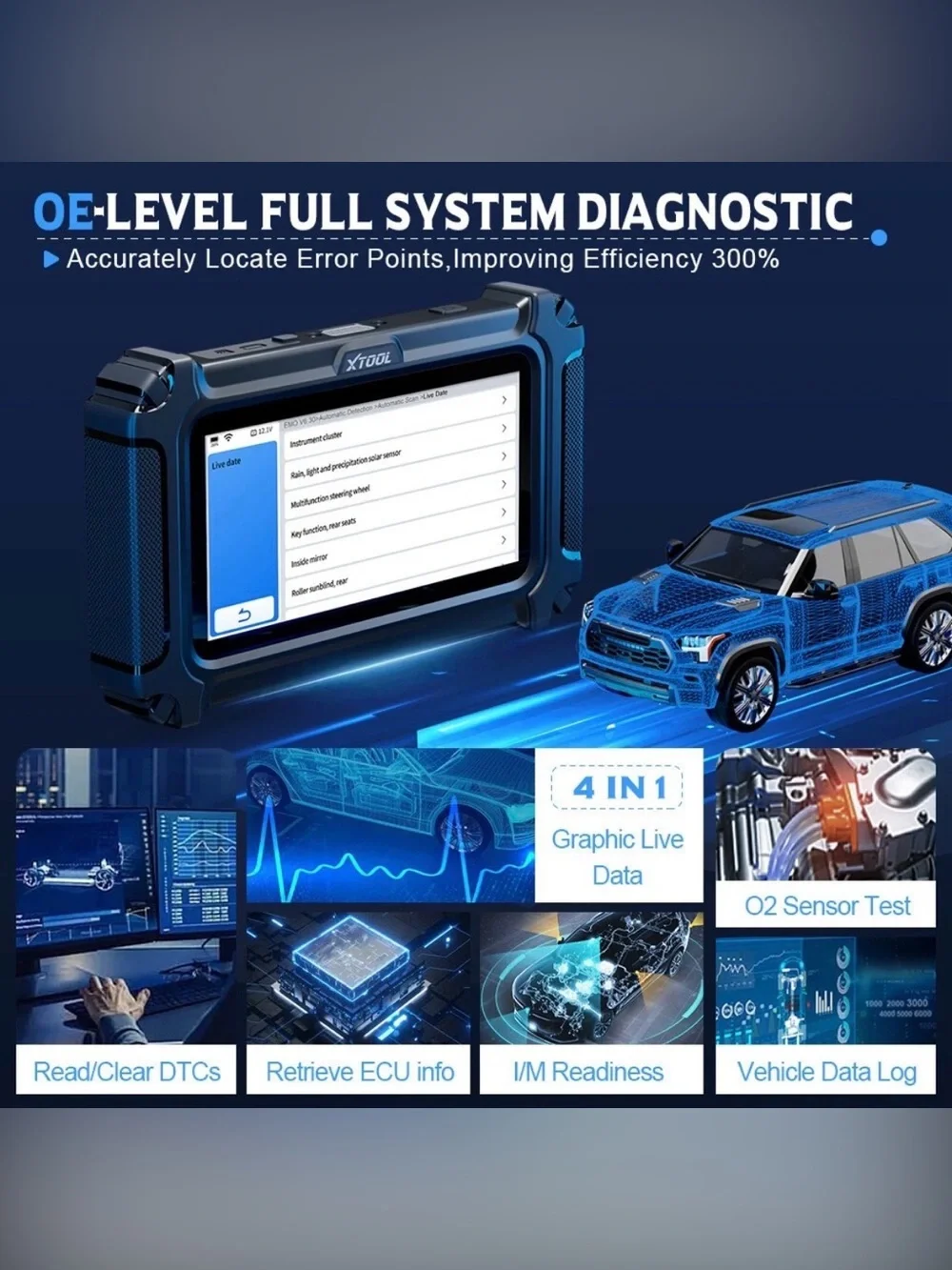 XTOOL IP500 For GM All System Bidirectional Car OBD2 Scanner Diagnostic Tool ABS